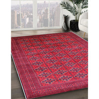 Mid-Century Modern Raspberry Purple Oriental Rug, urb2000