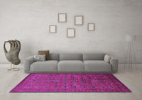 Machine Washable Oriental Purple Industrial Rug, wshurb2000pur