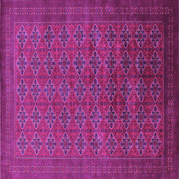 Square Machine Washable Oriental Purple Industrial Area Rugs, wshurb2000pur