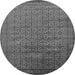 Round Oriental Gray Industrial Rug, urb2000gry