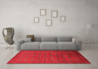 Machine Washable Oriental Red Industrial Rug, wshurb2000red