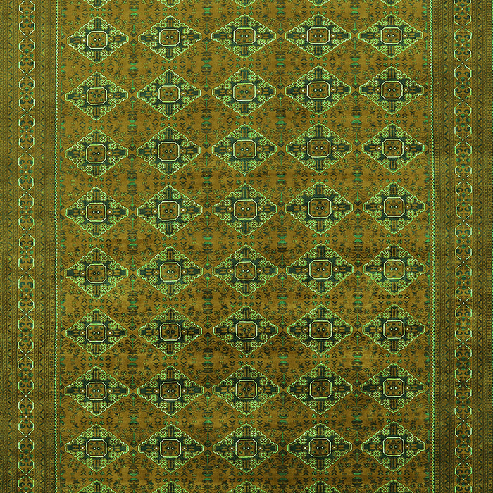 Machine Washable Oriental Green Industrial Area Rugs, wshurb2000grn