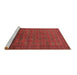 Sideview of Machine Washable Oriental Brown Industrial Rug, wshurb2000brn