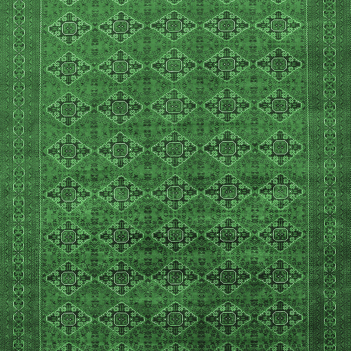 Machine Washable Oriental Emerald Green Industrial Area Rugs, wshurb2000emgrn