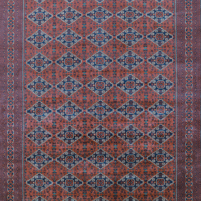 Machine Washable Oriental Light Blue Industrial Rug, wshurb2000lblu