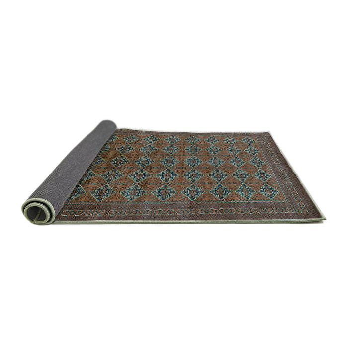 Sideview of Oriental Turquoise Industrial Rug, urb2000turq