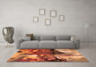 Machine Washable Oriental Orange Industrial Area Rugs in a Living Room, wshurb2001org