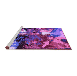 Sideview of Machine Washable Oriental Purple Industrial Area Rugs, wshurb2001pur