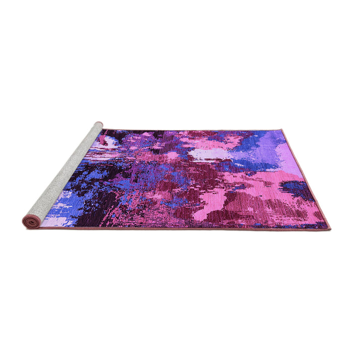 Sideview of Machine Washable Oriental Purple Industrial Area Rugs, wshurb2001pur