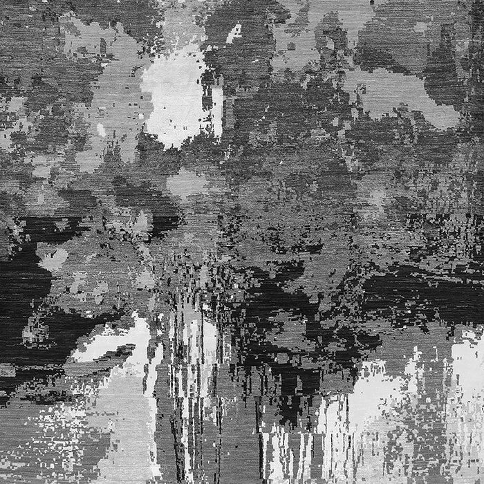 Machine Washable Oriental Gray Industrial Rug, wshurb2001gry