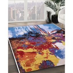 Machine Washable Industrial Modern Dark Raspberry Purple Rug in a Family Room, wshurb2001