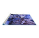 Sideview of Machine Washable Oriental Blue Industrial Rug, wshurb2001blu