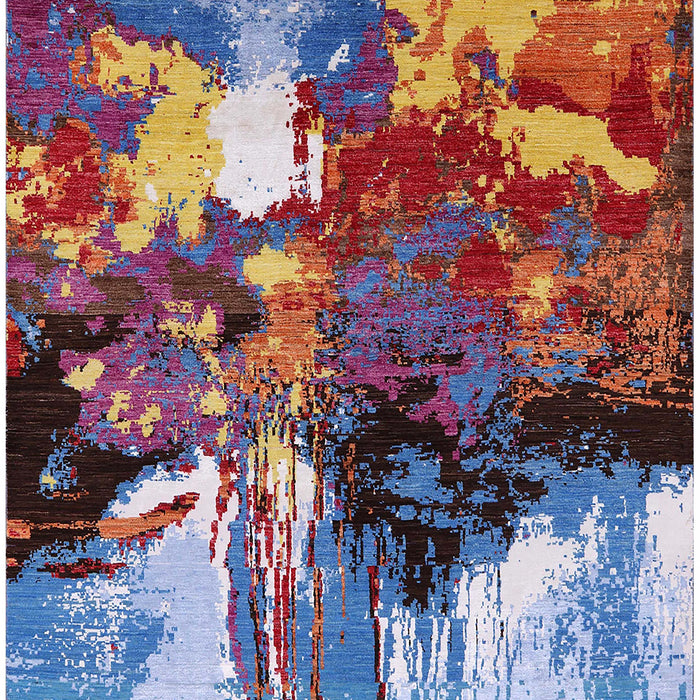 Mid-Century Modern Dark Raspberry Purple Oriental Rug, urb2001