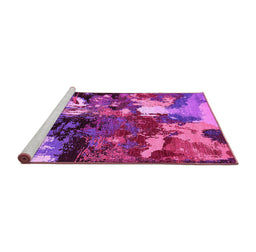Sideview of Machine Washable Oriental Pink Industrial Rug, wshurb2001pnk