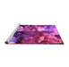 Sideview of Machine Washable Oriental Pink Industrial Rug, wshurb2001pnk