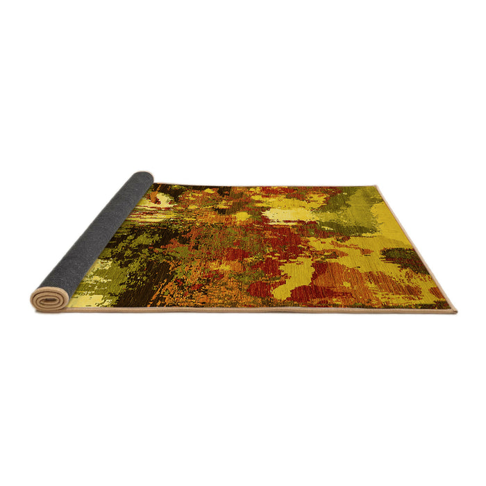 Sideview of Oriental Yellow Industrial Rug, urb2001yw
