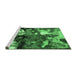 Sideview of Machine Washable Oriental Emerald Green Industrial Area Rugs, wshurb2001emgrn