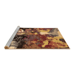 Sideview of Machine Washable Oriental Brown Industrial Rug, wshurb2001brn
