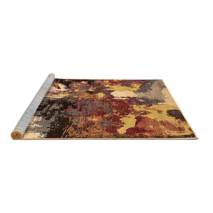 Sideview of Machine Washable Oriental Brown Industrial Rug, wshurb2001brn