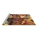 Sideview of Machine Washable Oriental Brown Industrial Rug, wshurb2001brn