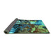 Sideview of Oriental Turquoise Industrial Rug, urb2001turq