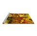 Sideview of Machine Washable Oriental Yellow Industrial Rug, wshurb2001yw