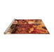 Sideview of Machine Washable Oriental Orange Industrial Area Rugs, wshurb2001org