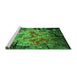 Sideview of Machine Washable Oriental Green Industrial Area Rugs, wshurb2002grn