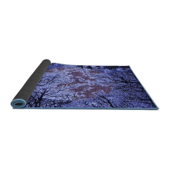 Sideview of Oriental Blue Industrial Rug, urb2002blu
