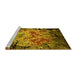 Sideview of Machine Washable Oriental Yellow Industrial Rug, wshurb2002yw