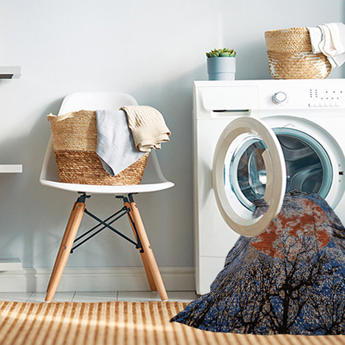 Machine Washable Industrial Modern Burgundy Brown Rug in a Washing Machine, wshurb2002