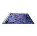 Sideview of Machine Washable Oriental Blue Industrial Rug, wshurb2002blu