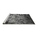 Sideview of Machine Washable Oriental Gray Industrial Rug, wshurb2002gry