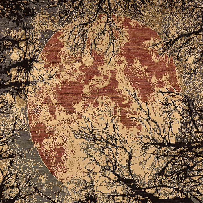 Machine Washable Oriental Brown Industrial Rug, wshurb2002brn