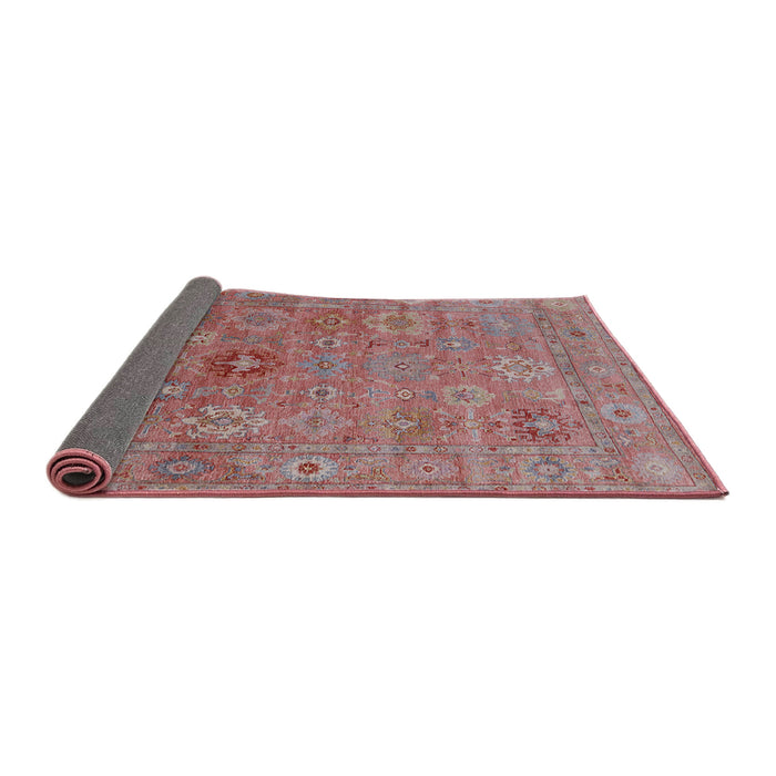 Sideview of Mid-Century Modern Pink Brown Pink Oriental Rug, urb2003