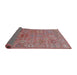 Sideview of Mid-Century Modern Pink Brown Pink Oriental Rug, urb2003