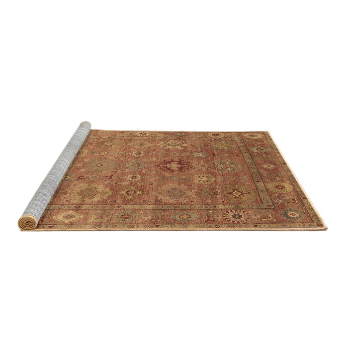 Sideview of Machine Washable Oriental Brown Industrial Rug, wshurb2003brn