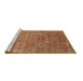 Sideview of Machine Washable Oriental Brown Industrial Rug, wshurb2003brn