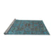 Sideview of Machine Washable Oriental Light Blue Industrial Rug, wshurb2003lblu