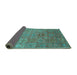 Sideview of Oriental Turquoise Industrial Rug, urb2003turq