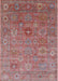 Mid-Century Modern Pink Brown Pink Oriental Rug, urb2003