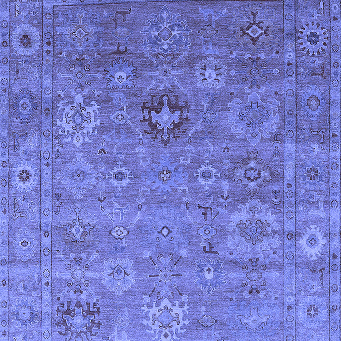 Machine Washable Oriental Blue Industrial Rug, wshurb2003blu
