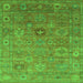 Square Oriental Green Industrial Rug, urb2003grn