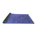 Sideview of Oriental Blue Industrial Rug, urb2003blu