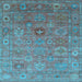 Square Oriental Light Blue Industrial Rug, urb2003lblu