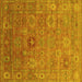 Square Oriental Yellow Industrial Rug, urb2003yw