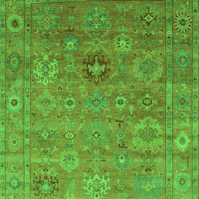 Machine Washable Oriental Green Industrial Area Rugs, wshurb2003grn