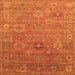 Square Oriental Orange Industrial Rug, urb2003org