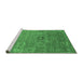 Sideview of Machine Washable Oriental Emerald Green Industrial Area Rugs, wshurb2003emgrn