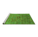 Sideview of Machine Washable Oriental Green Industrial Area Rugs, wshurb2003grn